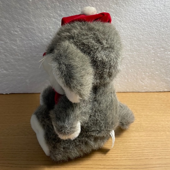 Vintage Commonwealth Mouse Plush Red Hat & Bow Tie Christmas Long Tail 12” 1992 - Picture 2 of 7